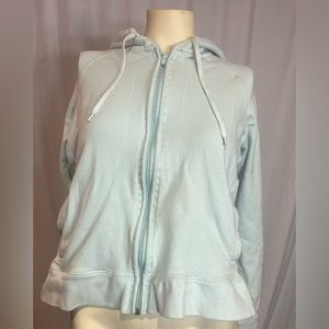 Route 66 aqua large zip up hoodie